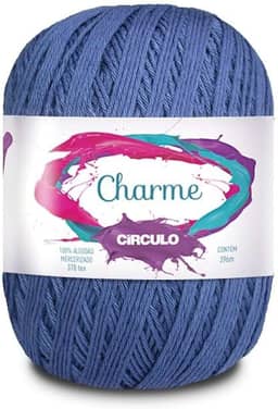 Fio Linha Charme 396m e 150g Ideal p/Crochê e Tricô Marca Círculo (2931 - NAÚTICO)