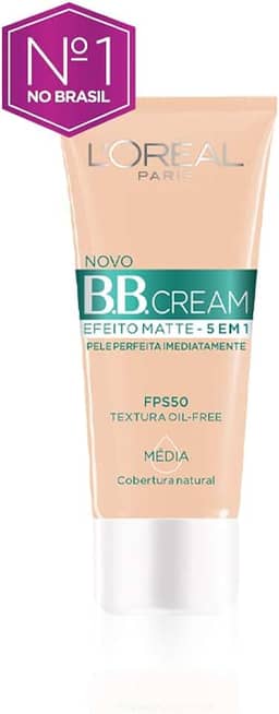 L'Oréal Paris Base Bb Cream Efeito Matte Cor Média Fps 50 30Ml