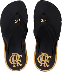 Chinelo Kenner Rakka Gold Flamengo Preto