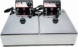 Fritadeira Elétrica Industrial 2 Cubas 10L com Tampa - Praticidade e eficiência para Diversos Ambientes (220V)