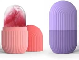 Massageador de Rolo de Rosto, Rolo de Cubo de Gelo para Rosto, Olhos e Pescoço Massageador Facial em Silicone Molde de Gelo Reduz Inchaço, Alivia Enxaquecas, Clareia Olheiras, Fecha os Poros e Refresca a Pele Terapia Fria para Todos os Tipos de Pele Cores Aleátorias