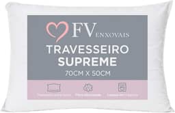 Travesseiro Antialérgico Toque Macio Textura Firme Lavável na Máquina Fibra Siliconada Tamanho Padrão 70x50 (1)
