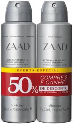 Kit Desodorante Antitranspirante Zaad (2 unidades) O Boticario