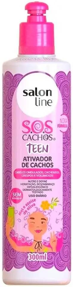 Salon Line, Ativador de Cachos, SOS Cachos Teen, Vegano - Para Cabelos Ondulados, Cacheados e Crespos, 300ml