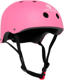 Capacete Skate Rosa Fosco Patins Patinete Bicicleta Catraca Ajustável Spin Life Dreams