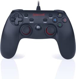 Controle com Fio para Computador e 16 Botões de Comando de Entrada de Dados Saturn G807, Redragon, Joysticks e Controles para Computador, Preto