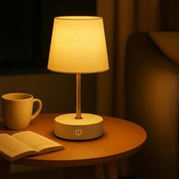 Abajur de Mesa LED Luminária Recarregável Toque Sensível, Portátil sem Fio, Design Minimalista Ideal para Quarto Escritório Estudo - SHACK