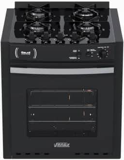 Fogão de Embutir 4 Bocas Venax Gaudi Platinum Vitreo Preto Gás GLP 220 V