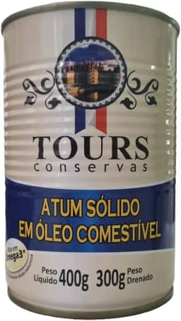Atum Sólido em Óleo Tours 400g