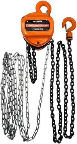Talha Manual 2 Toneladas 2000KG 5 Metros de Elevação FAK25TM Carbon Fak