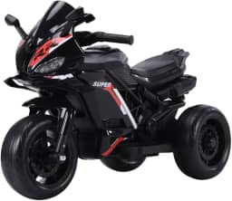 Moto Elétrica Infantil Mini 3 Rodas Frente/Ré Maxi Toys (Preto)