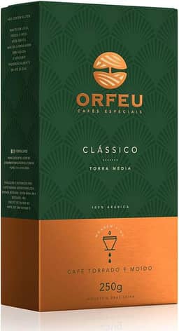 Café Moído Clássico, Orfeu, Sabor Doce, 250g