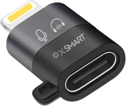 adaptador OTG USB C para Lightning suporta audio,lapelas para iphone 14/13/12/11/iPad, Leitor de cartão de câmera, teclado, mouse, unidade flash USB (1, preto)