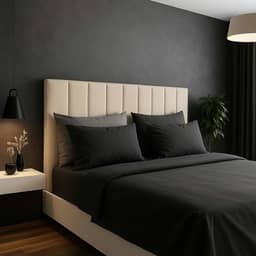 Cabeceira Estofada Modular Cama Casal Padrao 1,60mX45cm Módulos Adesivos (Off White)