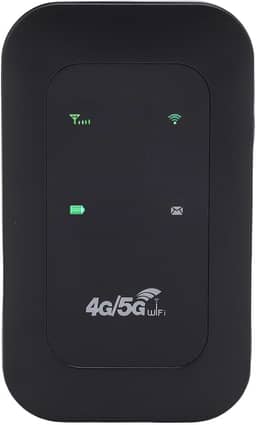 Hotspot móvel WiFi 4G 5G, Hotspot WiFi portátil de alta velocidade de 300 Mbps, 10 dispositivos conectados, Roteador móvel LTE com tela colorida de LED e slot para cartão SIM