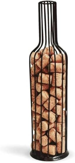Garrafa Porta Rolha Vinho de Metal Enfeite Cozinha