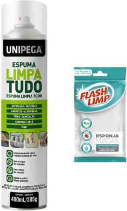 Espuma Mágica Limpa Tudo Tênis Sofa Parede Piso Tapete Carpete 400ml + Esponja Magia
