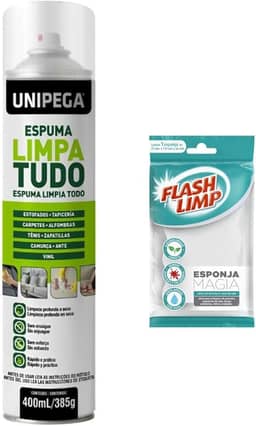 Espuma Mágica Limpa Tudo Tênis Sofa Parede Piso Tapete Carpete 400ml + Esponja Magia