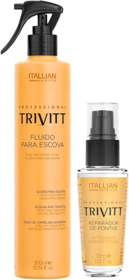 Fluído Para Escova 300ml E Reparador de Pontas 30ml Trivitt