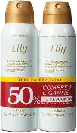 Kit Desodorante Antitranspirante Lily (2 unidades)