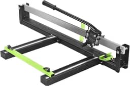 Riscadeira Cortador de Piso Porcelanato Cerâmica com Guia Laser Régua Suporte de Óleo Rolamentada Corte Preciso Profissional 100cm