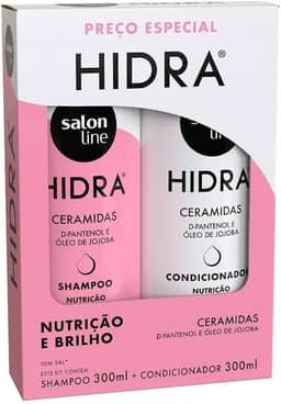 Salon Line, Kit Shampoo e Condicionador, Hidra Nutrição e Brilho, Vegano - Todos os Tipos de Cabelos, 300 ml cada