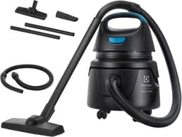 Aspirador água pó Electrolux compacto potente função sopro 1400W 12 L total 5 L util protetor termico AWD01 220V