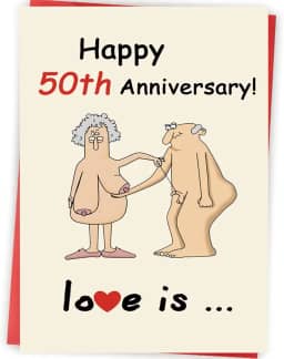 Cartão engraçado de aniversário de 50 anos para homens e mulheres, presentes engraçados de 50 anos para casal, marido, esposa