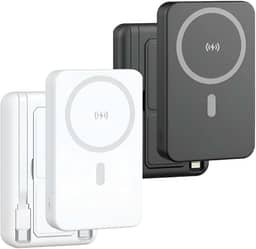 Power Bank 10000mAh Turbo Carregador Portátil Universal por Indução 10.000mAh Carregamento Ultra Rápido Suporte Dobrável Compatível Com Celular Com Carregamento Magnético USB-C PD QC 22.5w Universal