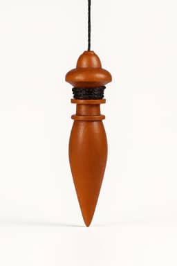 Pêndulo Para Radiestesia De Madeira Artesanal Com Chumbo E Lastro