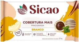 Chocolate Branco Cobertura Mais em Barra 2,1Kg Sicao