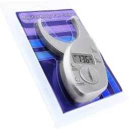 Adipômetro Plicômetro Digital para Medição de Gordura Corporal, Medidor de Dobra Cutânea, Prateado