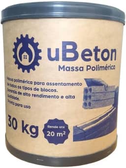 uBeton Argamassa Polimérica Cola Bloco/Tijolo - 3 Un. de Barrica 30kg - 90kg