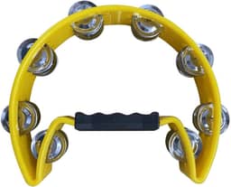 Pandeirola Pandeiro Meia Lua Cajon Percussão (AMARELO)