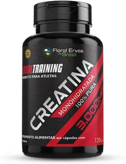 Creatina Pura Monohidratada 120 Cápsulas 3000 Ganho de Força