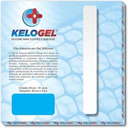 Fita em Gel de Silicone para Cicatriz Kelogel 20cm x 3cm | Tratamento para Cicatriz, Queloide e Cicatriz Hipertrófica | Silicone Grau Médico | Pós-Cirúrgica, Queimaduras e Cesárea