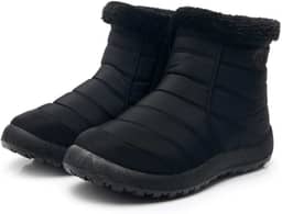 Botas femininas de cano curto de pele quente para neve sapatos femininos de inverno impermeáveis acolchoados calçados de inverno