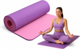 Tapete de Yoga Dupla Camada EVA 6mm Antiderrapante Pilates Fitness Ginástica