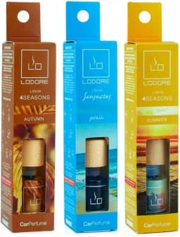 Kit 3 Perfumes Automotivos Lodore Car – Aromas Exclusivos: Autumn, Praia e Summer. Cheirinho Duradouro, Aromatizante Automotivo para Carros, Ideal para Deixar Seu Veículo Sempre Refrescante.