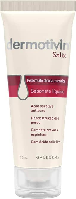 Dermotivin Sabonete Líquido Facial Para Acne Salix 70ml