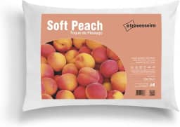 Travesseiro Toque de Pessego Para Cama Confortável 50x70cm Antialérgico Macio Fibra de Poliéster Siliconada Lavável