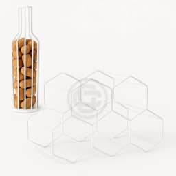 Adega Vinho + Porta Rolha Aramado Empilhável A Solução Perfeita Para Guardar Seus Vinhos com Charme (KIT - BRANCO)