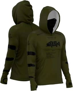 Camiseta de Pesca Masculina X-protect 360 Sublimada - Mar Negro Blue Rio G