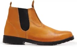 Botina Masculina Couro Legitimo Solado De Pneu Resistente Para Trabalho