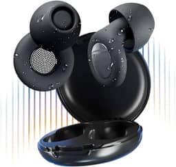 Abafador Ruido Fone Protetor Auricular Autismo Tdah Silicone confortável Sensibilidade Sonora abafador de som criança e adulto confortável maleável flexivel preto