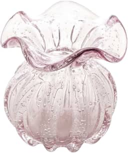 WOLFF - Vaso de Vidro Italy Rosa Claro 10cm x 11cm