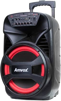 Amvox Caixa de Som Amplificada ACA 480 Viper II - 480W RMS, Bluetooth, Equalizador, Rádio FM, USB