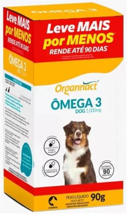 Omega 3 Dog 1000mg Organact 90 Comprimidos Suplemento Vitaminico