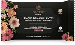 Lenços Demaquilantes Premium, Isacare, 20 Unidades