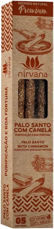 Incenso Nirvana Palo Santo com Canela Premium 100% Natural
